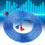 AUTO 5 m cavo di interconnessione RCA blu trasparente 8