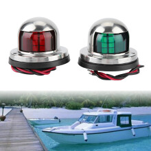 1 paire de feu de navigation LED rouge et vert 61x45 mm inox