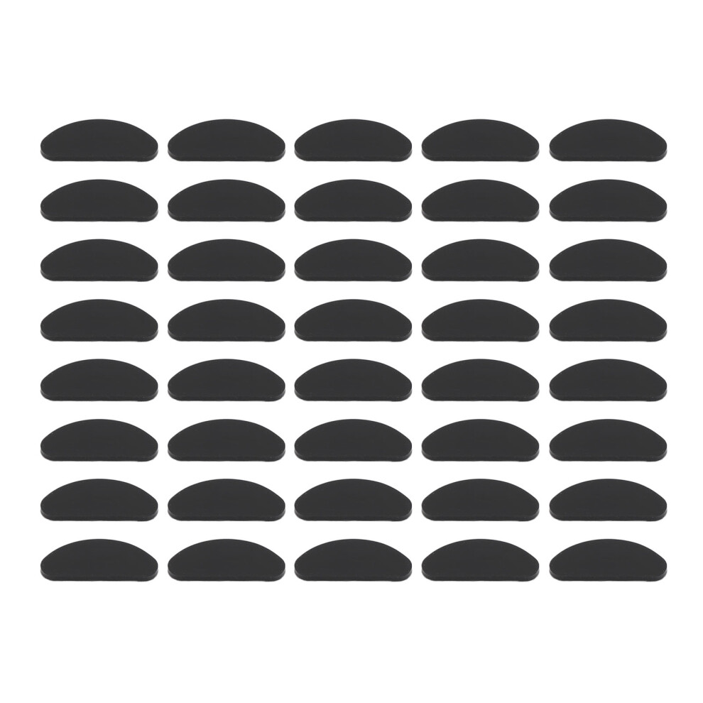 Black 20 Pairs Silicone Eyeglass Nose Pads D Shaped Slip