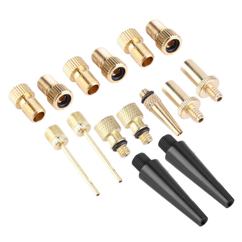 Universal 15pcs Bicycle Valve Adapter Kit - Includes Needles & Nozzles 2