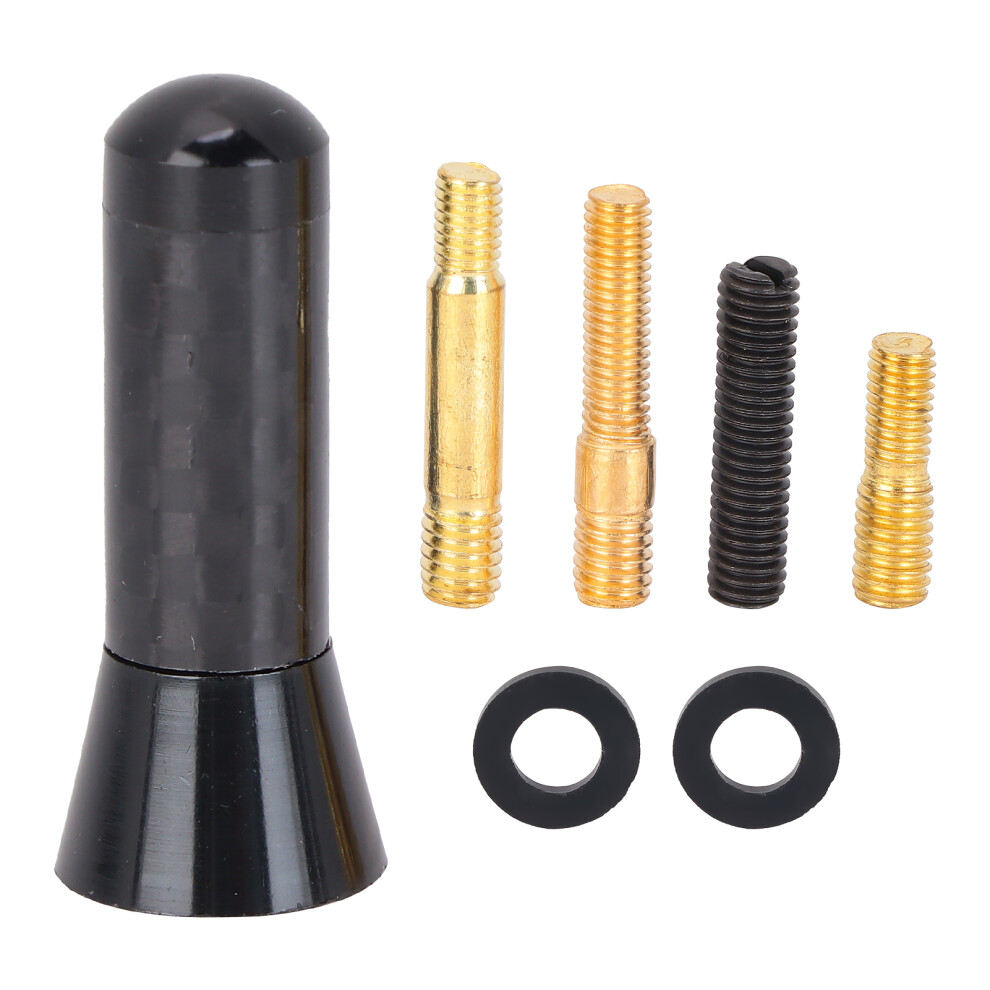Short 3.5Cm Aluminium Alloy Carbon Fiber Car Antenna Universal Fit 8401343620047