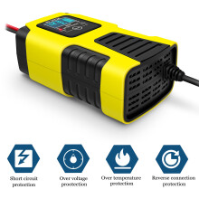 Caricatore 6V/2A 12V/2A 4-40Ah 130x75x50mm Giallo