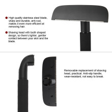 Retractable Men Back Shaver Razor, Adjustable Stainless Steel Hair Removal Tool
