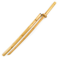 Bamboo Katana Iaido Kendo Practice Sword with Sheath, Japanese Samurai Bokken for Crafts, Home Decor, and Performance Props