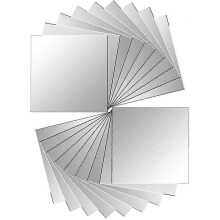 Mirror Tiles Self-adhesive 15x15cm 18 Pieces Decorative Wall Mirrors TW