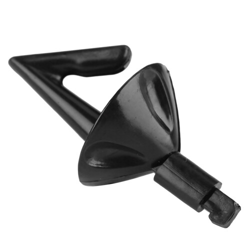 20 Stück schwarze Kegel-Schnurfüße Angelköder Clip Zubehör 2