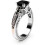 Eternal 925 Sterling Silver Black Tourmaline Ring TW 2