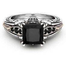 Eternal 925 Sterling Silver Black Tourmaline Ring TW