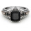 Eternal 925 Sterling Silver Black Tourmaline Ring TW 1