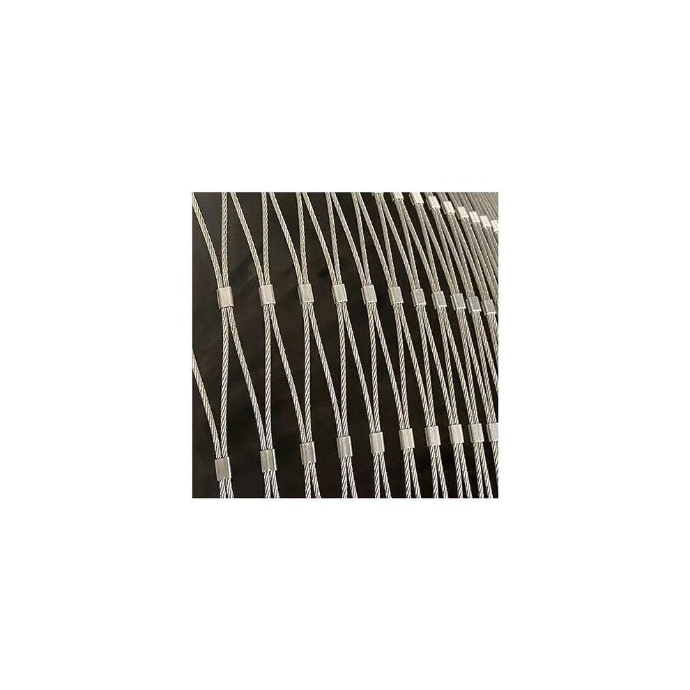 Stainless Steel 304 Barbed Wire Rope Net, Impact-Resistant Garden Fence, Stair Protection, Climbing Plant Support 6038364353504