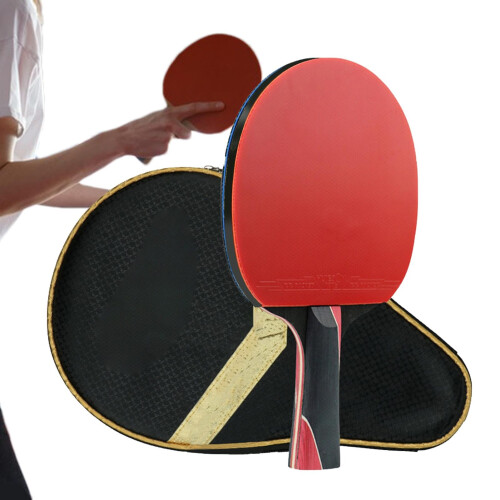 Table Tennis Bat CS Short Handle - Professional Paddle for Precise Control, Comfortable Grip, and Robust Performance