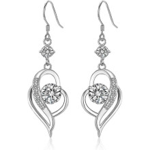 Earrings Silver 925 Gold Earrings for Lmellwomen Girls. Long Hanging 5a Cubic Zirconia 14k Gold Gift Tw
