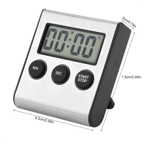 Timer da cucina digitale 99:99, 7,5x6,5x2 cm, Colore 2