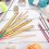 23 Pieces Tunisian Crochet Hooks Set with Bead Carbonized Bamboo Hook TW 5