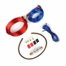 Kit de câbles audio pour voiture bleu et rouge 4–4,8 m 0,5 m fusible 60 A