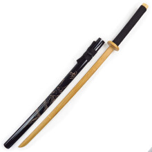 Bamboo Katana with Sheath 102cm, Iaido Kendo Practice Sword, Japanese Samurai Bokken for Crafts and Home Decoration