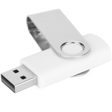 Chiavetta USB da 2 GB, di colore Candy White, ruotabile e portatile.
