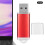 Clé USB rouge de 64 Go, boîtier transparent 14