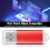 Clé USB rouge de 64 Go, boîtier transparent 11