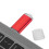 Clé USB rouge de 64 Go, boîtier transparent 5
