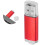 Clé USB rouge de 64 Go, boîtier transparent 6