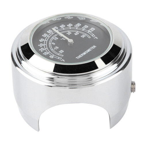 Termometro a quadrante 1 pezzo 22-25mm cromato 4,4x3,1cm
