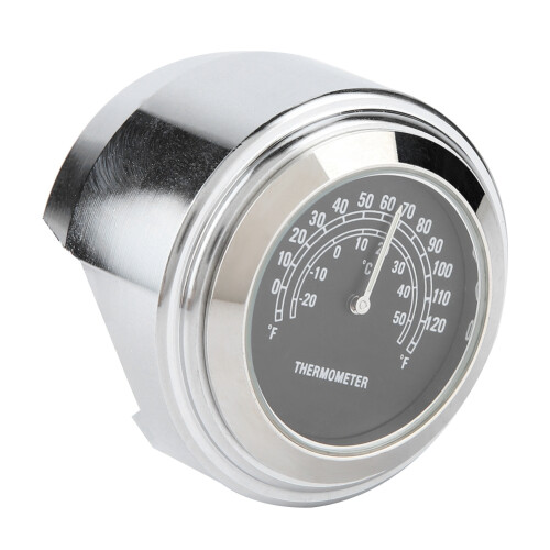 Termometro a quadrante 1 pezzo 22-25mm cromato 4,4x3,1cm 2