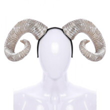 (white horn) Funny Horns And Horns Halloween Head Ornament Tw