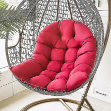 (Wine Red) Basket Egg Chair Seat Cushions Garden Hammock Cradle Pads Tw
