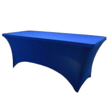 (183*76*76cm, royal blue) 4/6ft Rectangular Stretch Tablecloth Spandex Tight Fit Table Cover Dj Tradeshows Tw