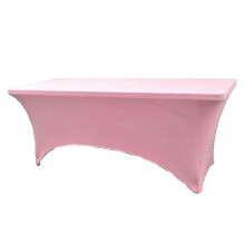 (183*76*76cm, dark pink) 4/6ft Rectangular Stretch Tablecloth Spandex Tight Fit Table Cover Dj Tradeshows Tw