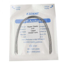 (016upper) 10pcs Dental Orthodontics Arch Wire Super Elastic Niti Round Ovoid Upper/lower Tw