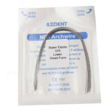 (016lower) 10pcs Dental Orthodontics Arch Wire Super Elastic Niti Round Ovoid Upper/lower Tw