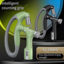 (Green) 100kg Adjustable Heavy Grip Fitness Electronic Counter Hand Grip Wrist Increase Cy Tw