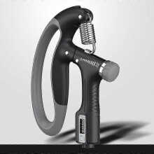 (Black) 100kg Adjustable Heavy Grip Fitness Electronic Counter Hand Grip Wrist Increase Cy Tw
