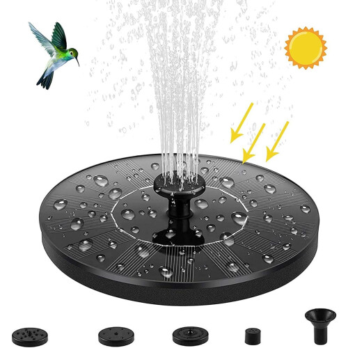 Solfontän med 1,5 W solfångare, 6 effekt solvattenpump, solvattenpump