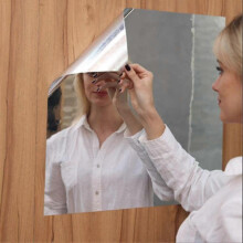 (50x100cm) Flexible Mirror Sheets, Mirror Wall Stickers Non Glass Self Adhesive Mirror Compatible With Bathroom, Bedroom Dresser Tw