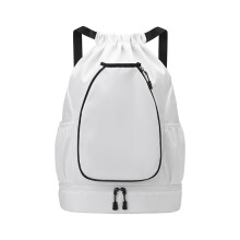 Tennis Backpack Waterproof Badminton Racquet Bag with Adjustable Strap for Sports - White Color, Durable Material