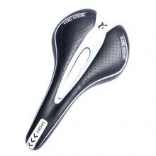 (Black Wihte) Bicycle Saddle Mountain Road Bike Seat Gel Shockproof Cycling Cushion Bike Tw