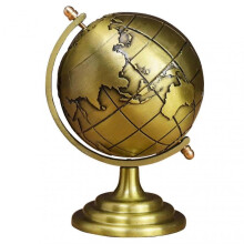 (Bronze) Globe Decor Vintage Style Smooth Texture Widely Applied Brass Sphere Globe Iron Display For Study Room Tw