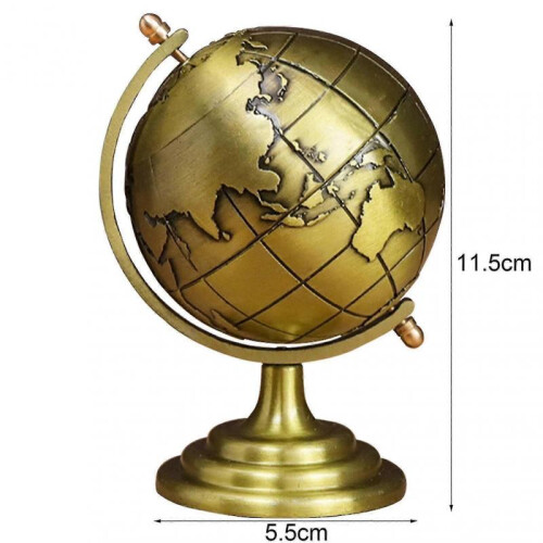(Bronze) Globe Decor Vintage Style Smooth Texture Widely Applied Brass Sphere Globe Iron Display For Study Room Tw 1