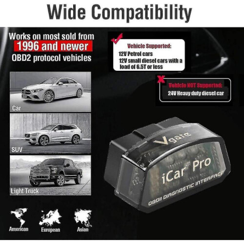 Vgate Icar Pro Bluetooth 4.0 (ble) Obd2 Fault Code Reader Obdii Code Scanner Car Check Engine Light for Ios/android 2