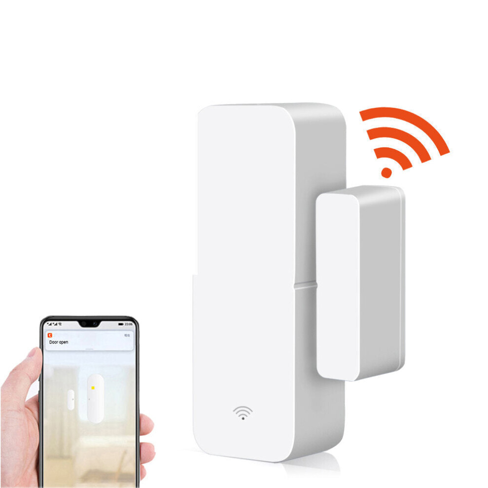 (4 Pcs) Wifi App Control Smart Door Sensor Work With Tuya Door Open Closed Detectors Wifi Notification Alert Security Alarm Support Alexa Google Home 6112212098721