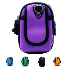 (Black) Outdoor Sports Wrist Arm Bag Arm Bag Phone Pouch Breathable Shockproof