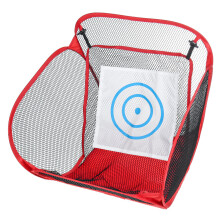 (Red) 70x81.3x56cm / 27.5''x32''x22'' Golf Net Training Aid Hitting Practice Lawn Driving Net Golf Training Net