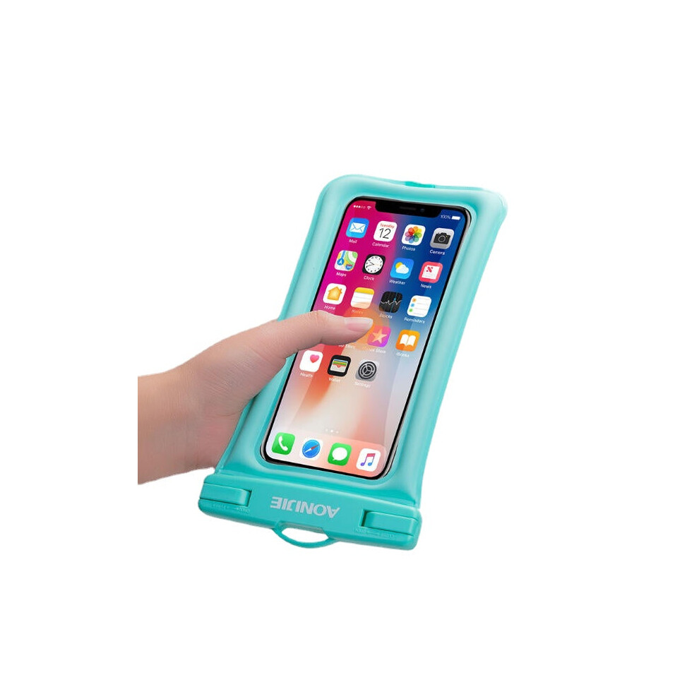 (Blue) Touch Screen Waterproof Phone Bag 30m Underwater for iphone Huawei Samsung