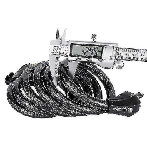 (1.5M, 5 Digital Code) 1.2m/1.5m Combination Bike Lock Strong Heavy Duty Cycle Security Bicycle Locks Tw 2