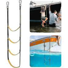 (3 Step, Yellow) Boat Rope Ladder, Portable Boat Rope Ladder Extension Fishing Rope Ladder For Inflatable Boat, Kayak Tw