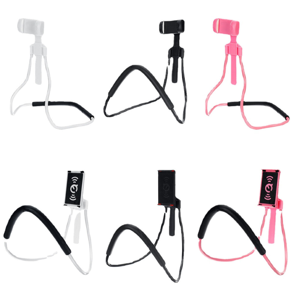 (Pink) Flexible Mobile Phone Holder Lazy Hanging Neck Bracket 360 Degree For Smartphone Netbook Pink 6112212987520