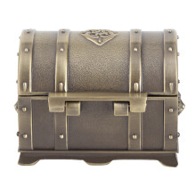 Stoffbox Klassische Rechteck Vintage Metall Schmuckkasten für Frauen und Mädchen Accessoires Ohrringe Halskette Sammlung Kleine Box